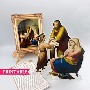 Catholic Paper Dolls Art Lesson Craft PRINTABLE Holy Family Kids Activity Instant Digital Download Catholic Craft Kit CCD Jesus Mary Joseph
