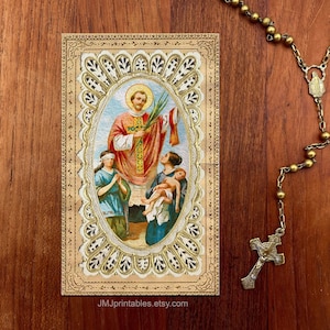 Immagine sacra di San Valentino STAMPABILE, Immagine sacra di San Valentino cattolica in formato PDF da scaricare digitalmente, Pagina stampabile di quattro immagini