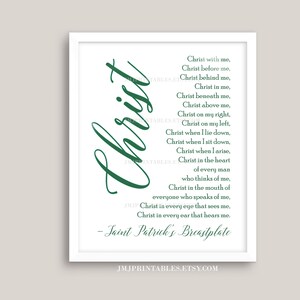 St Patrick Brustpanzer Gebetsdruck, DRUCKBAR Katholischer Kunstdruck, St Patrick Kunst, katholisches Wanddekor, katholisches Geschenk, PDF-Download