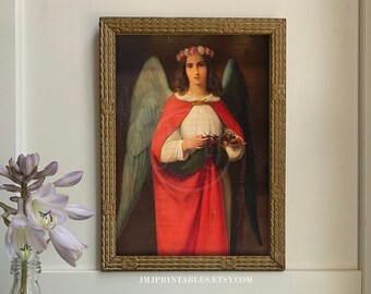 AFDRUKBARE Heilige Week kunst uitgeleend katholieke engel Christus' doornenkroon digitale download katholieke kunst en muur decor katholieke cadeau-5 x 7 & 4 x 6