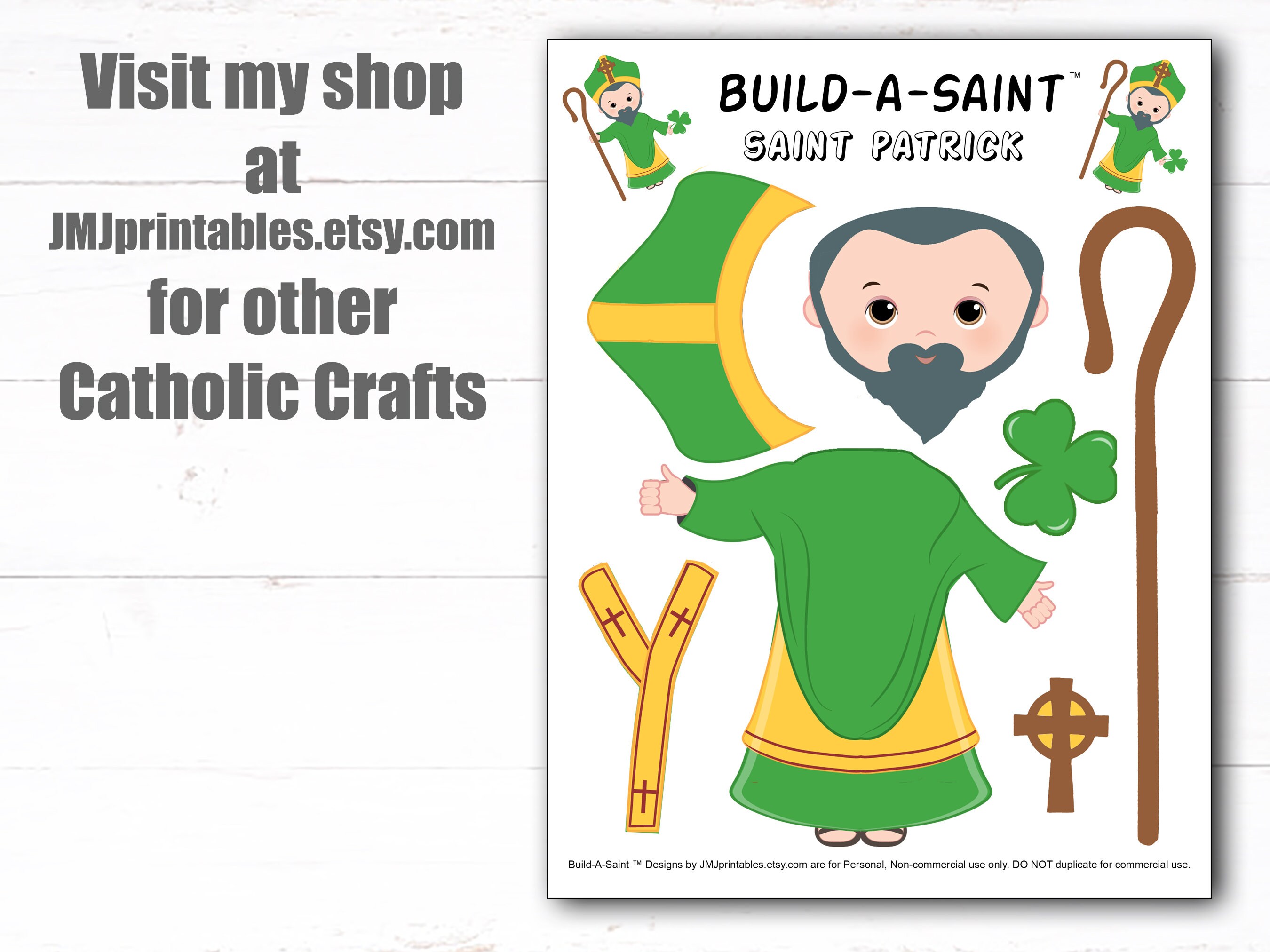 PRINTABLE Saint Patrick’s Day Catholic Craft for Kids St. Patrick ...