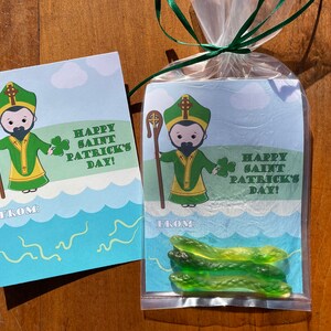 Saint Patrick Card Catholic Kids Party Favor PRINTABLE Saint Patrick&#39;s Day School Treat Candy Classroom CCD Sunday School Instant Download