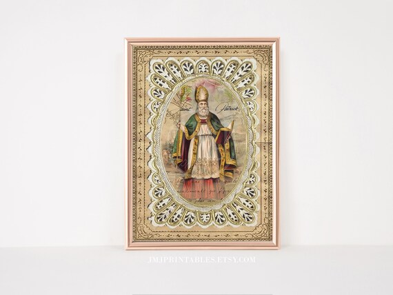 聖パトリックのプリント | 印刷可能なヴィンテージカトリックアート