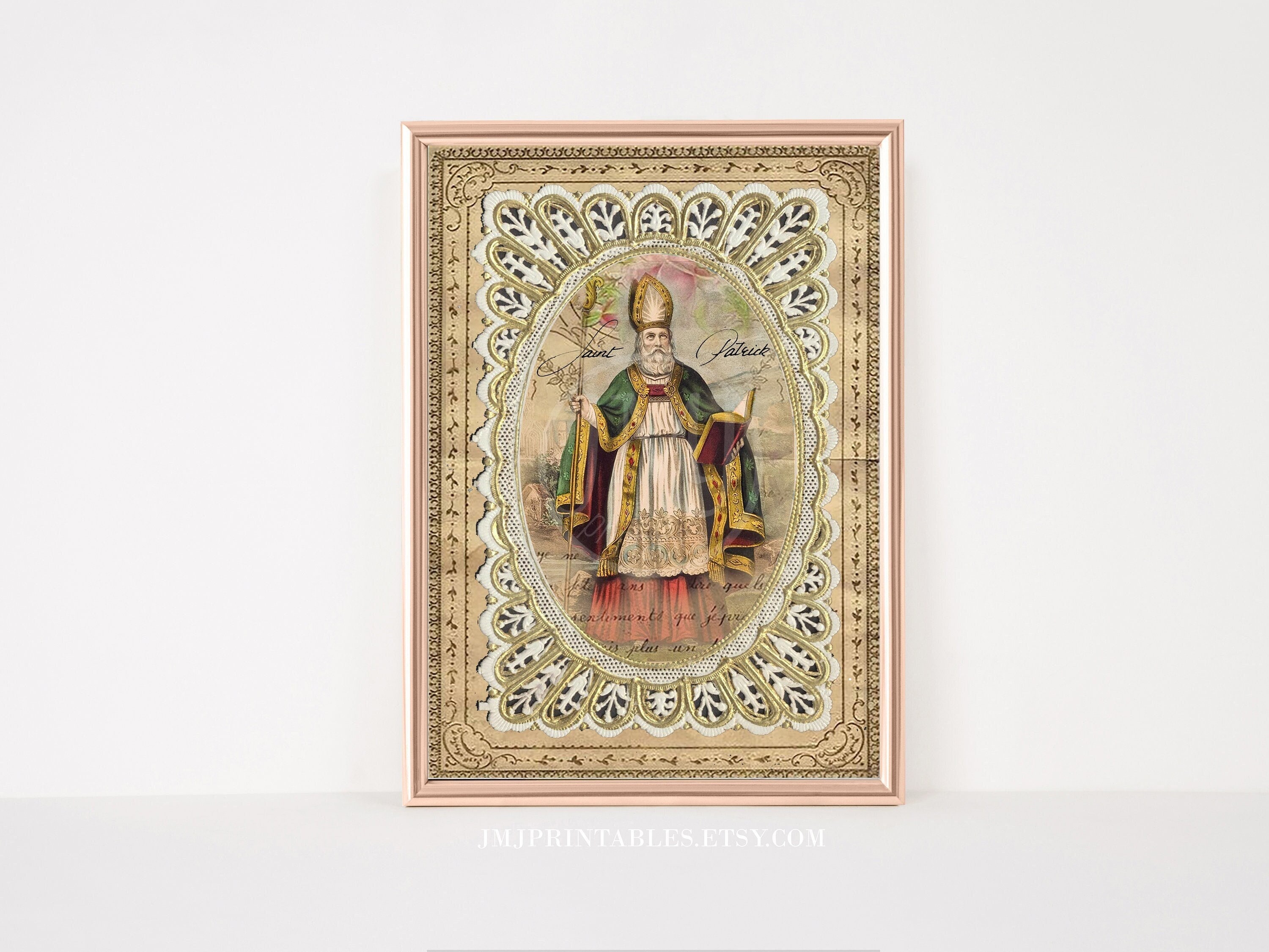 聖パトリックのプリント | 印刷可能なヴィンテージカトリックアート
