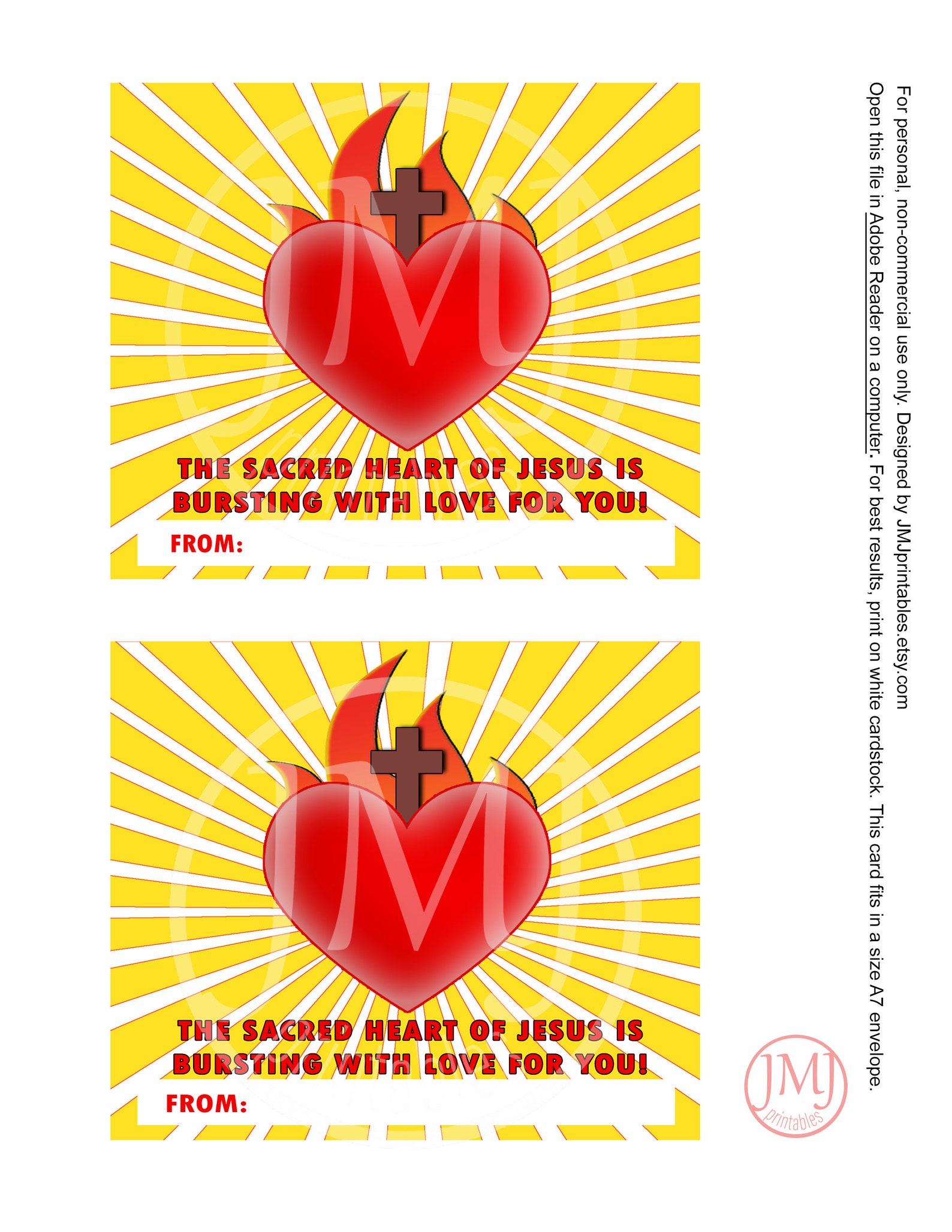 Catholic School Kids Valentine Card PRINTABLE Sacred Heart Of Etsy catholic-school-kids-valentine-card-printable-sacred-heart-of-etsy
