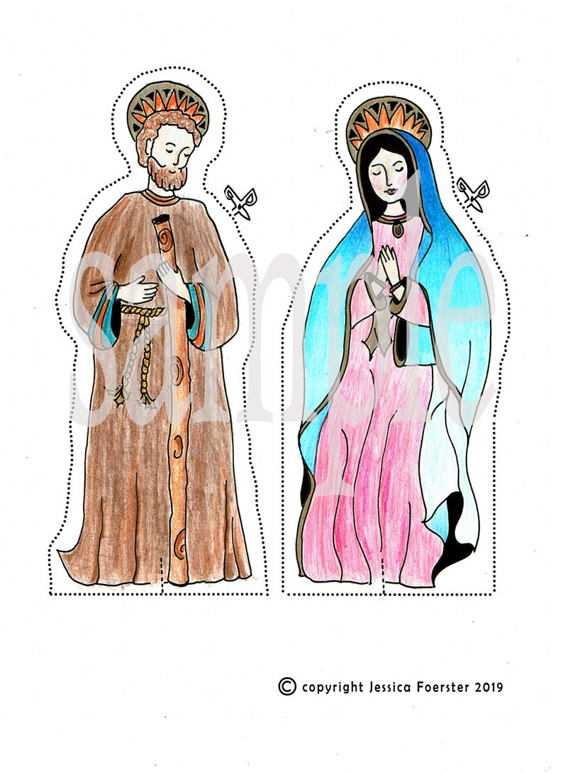 Our Lady of Guadalupe Craft Printable Christmas NATIVITY - Etsy Hong Kong