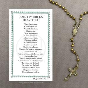 Saint Patrick Holy Card PRINTABLE, Digital Download PDF Prayer Card ...