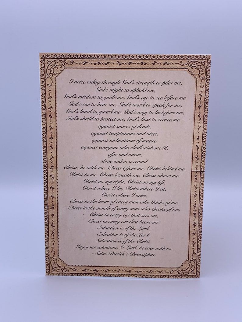 PRINTABLE Saint Patrick's Day Card Saint Patrick Prayer | Etsy