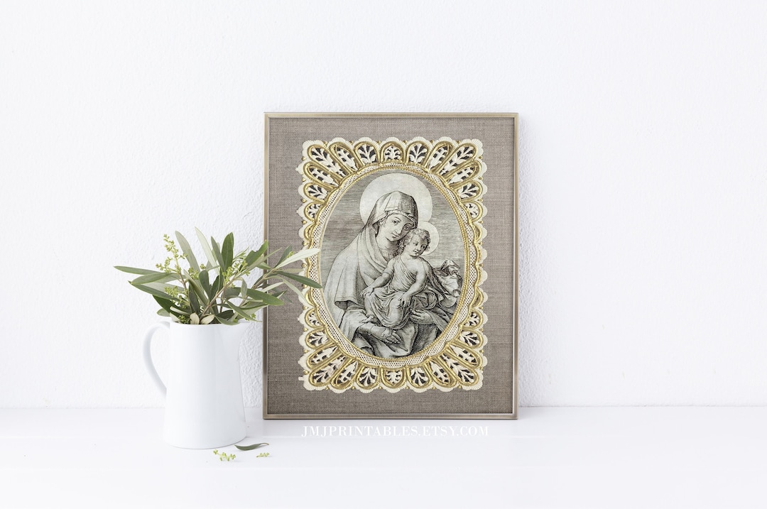 Our Lady of Perpetual Help PRINTABLE Catholic Art Print, Blessed Virgin ...