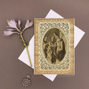 Carte de confirmation imprimable, cadeau RCIA pour le sacrement de la confirmation, cadeau de confirmation catholique vintage à imprimer à la maison, carte sainte numérique PDF