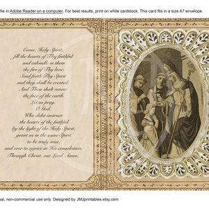 PRINTABLE Confirmation Card, Sacrament of Confirmation RCIA Gift ...