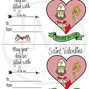 Printable Saint Valentine Card for Kids - Kid Valentine's Day Card ...