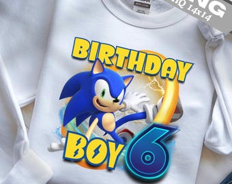 Sonic 6º Aniversário PNG: Decoração de Bolo, Clipart (Download Digital 14x14 polegadas)