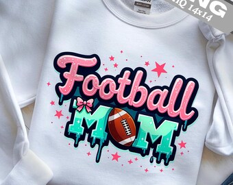 Mãe do Futebol PNG: Design de Equipe Rosa-azulado (Download Digital)