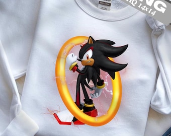 Sonic Shadow Hedgehog PNG: Topper na tort urodzinowy (pobieranie cyfrowe 14x14 cali)