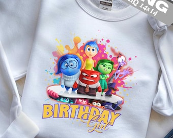 Divertida Mente 2 PNG: Topo de Bolo para Festa de Aniversário, Clipart de Sentimentos Confusos (Download Digital)