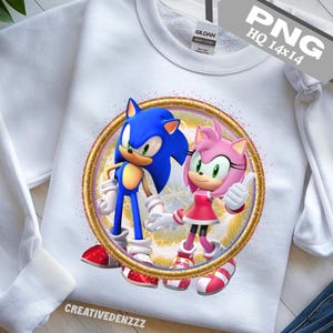 Amy Rose Sonic Hedgehog PNG: Birthday Cake Topper, Sublimation Design (Digital Download)