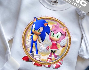 Amy Rose Sonic Hedgehog PNG: Topo de Bolo de Aniversário, Design de Sublimação (Download Digital)