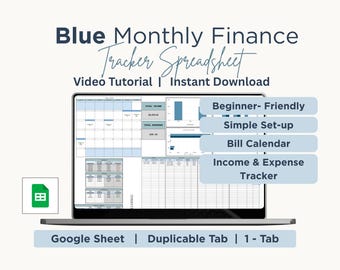 Bill Tracker Spreadsheet, Automated Income & Expense Tracker, Monthly Bill Calendar, Beginner Friendly Financial Planner