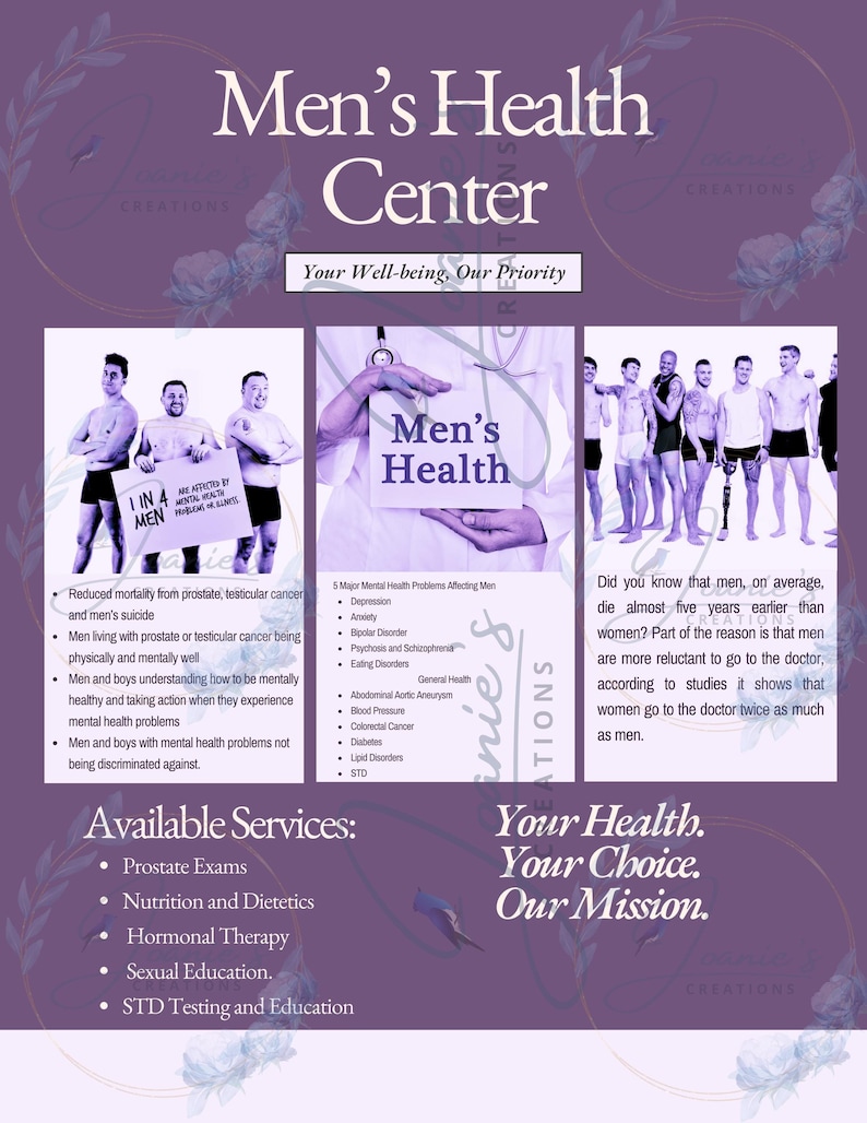 Men's Health Flyer - Etsy