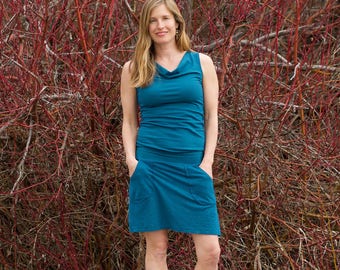 Hemp Lupine All-in-One Dress - Women's Organic Clothing - Eco-Friendly Summer Dress