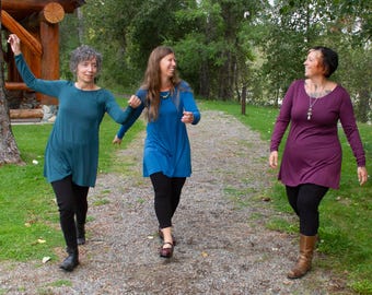 Merino Wool Aster Tunic Long Sleeve Dress