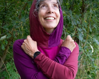 Merino Wool Long Sleeve Shirt - Trail Breaker Hoodie - Women's fit