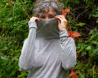 Women's Merino Wool Cowl Hoodie