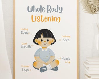 Classroom Rules Poster | Neutral Earth Editable Class Expectations (Digital Download)