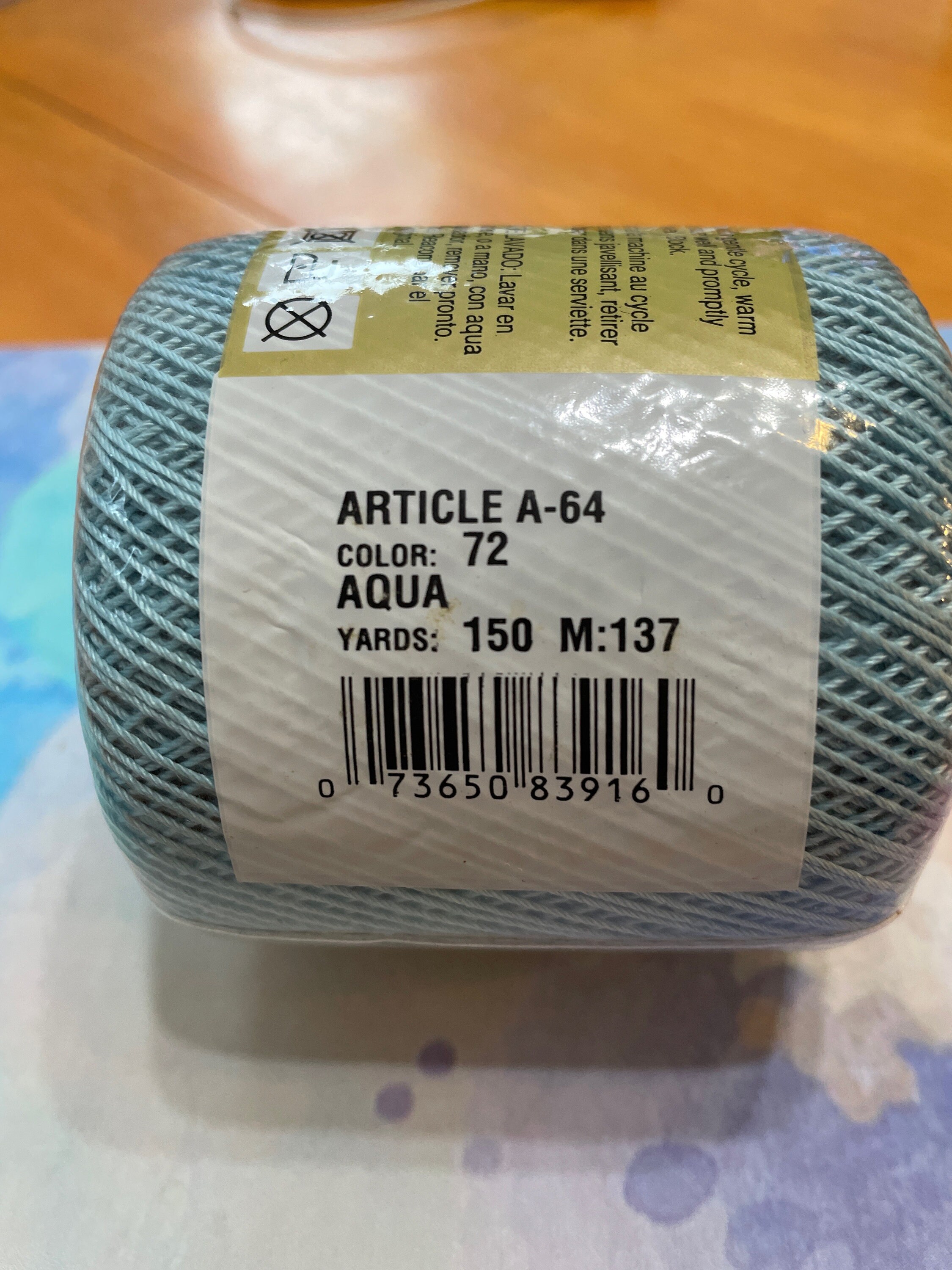 Knit Crosheen Cotton Crochet Thread 150 Yards Aqua VINTAGE Etsy