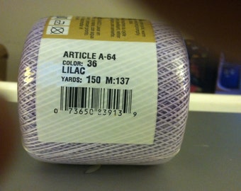 Knit Cro-Sheen Cotton Crochet Thread 150 Yards Lilac-VINTAGE