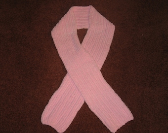 Velvetspun Hand Knitted  Scarf 72in long x 6in wide