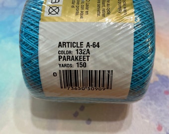 Knit Cro-Sheen Cotton Crochet Thread 150 Yards Parakeet - VINTAGE