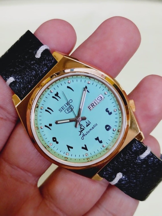 SEIKO 5 自動巻き腕時計 ライトブルー文字盤 ヴィンテージ セイコー 5