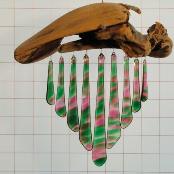 FUSED GLASS, wind chimes-Tinkly Winkler