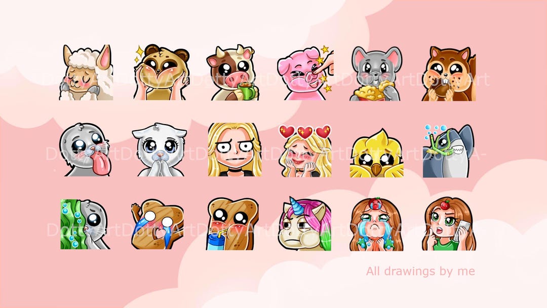 Twitch Emotes, Badges, Banner, Panels, Screens - Etsy