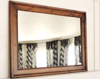 Espejo de aliso nudoso color espresso