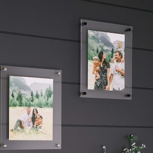 Acrylic Floating Frames | Modern Wall Art | Frameless Look | Photo Display (12x12 to 17x17)