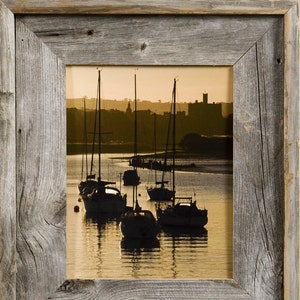 Barnwood Picture Frame Medium Width 2.75 Inch Lighthouse Series Reclaimed Wood image 2