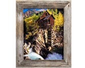 Barnwood Picture Frame - Homestead Narrow 1.5 Inch Flat Rustic Reclaimed Wood Frame