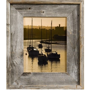 Barnwood Picture Frame Medium Width 2.75 Inch Lighthouse Series Reclaimed Wood image 1