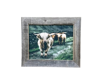 Barnwood Picture Frame - Homestead Narrow 1.5 Inch Flat Rustic Reclaimed Wood Frame