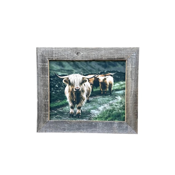 Barnwood Picture Frame - Homestead Narrow 1.5 Inch Flat Rustic Reclaimed Wood Frame