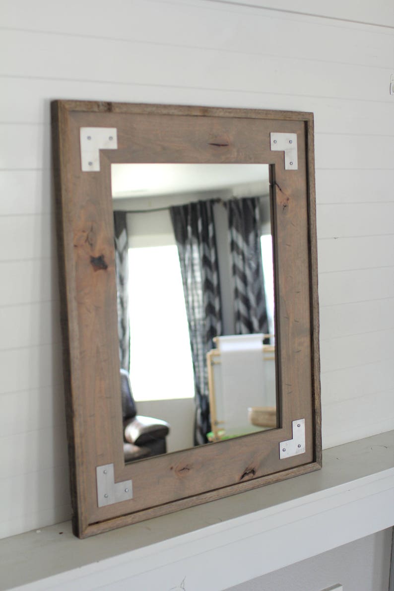 Industrial Mirror Rustic Wall Farmhouse Bathroom Montana Style