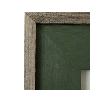 Barnwood Picture Frame Lighthouse Green Rustic Wood Frame image 3