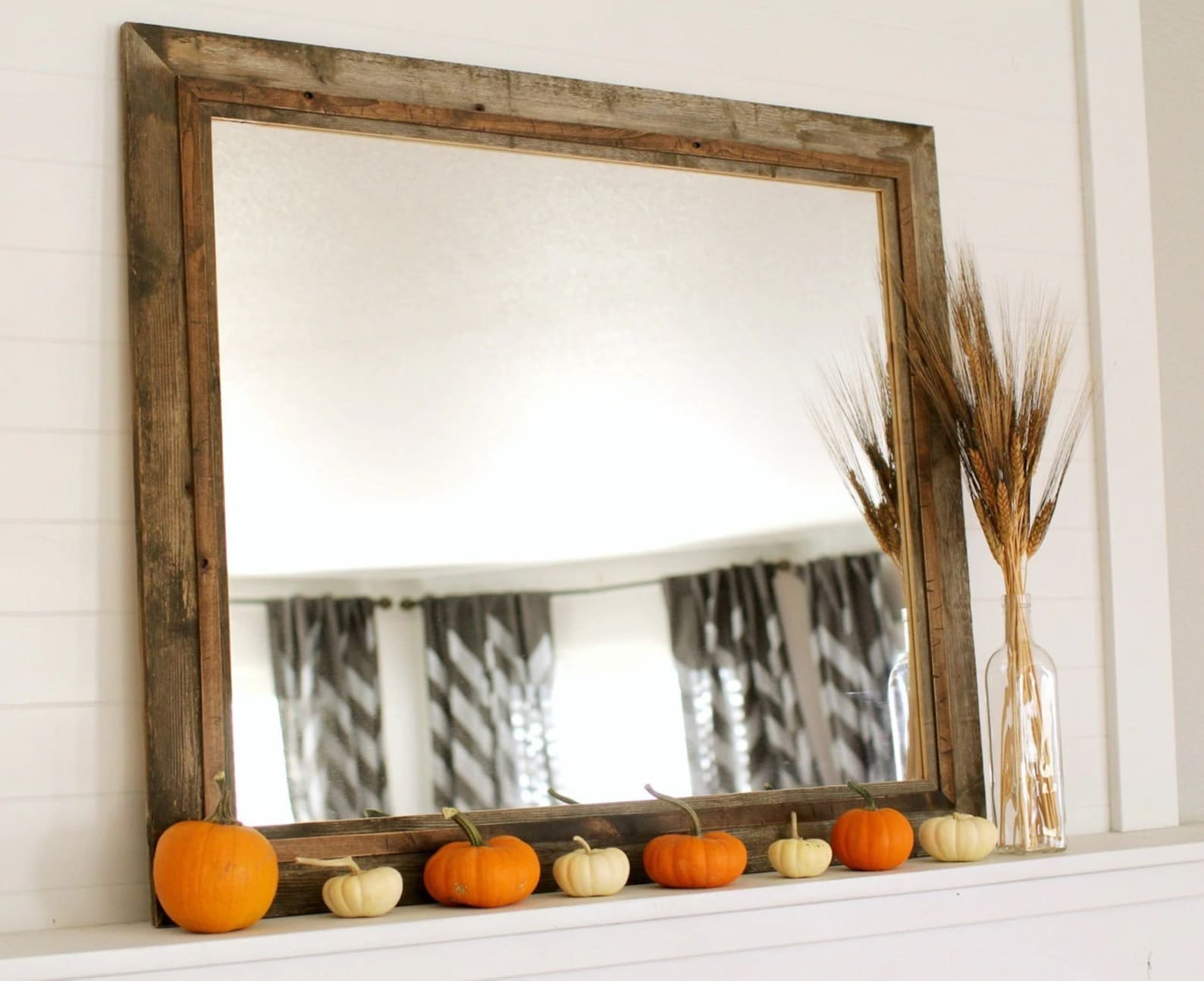 Rustic Mirror - Hobble Creek Style Barnwood with Alder Overlay - 24x36