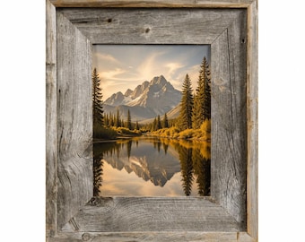 Rustic Barnwood Picture Frame - Medium Width 2.75 Inch Lighthouse Series - Farmhouse Wall Decor | Reclaimed Wood Frame