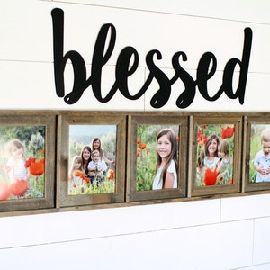 Barnwood Collage Frame with 5 Openings image 2