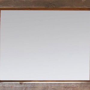Rustic Mirror - Park City Style Barnwood with Alder Inset