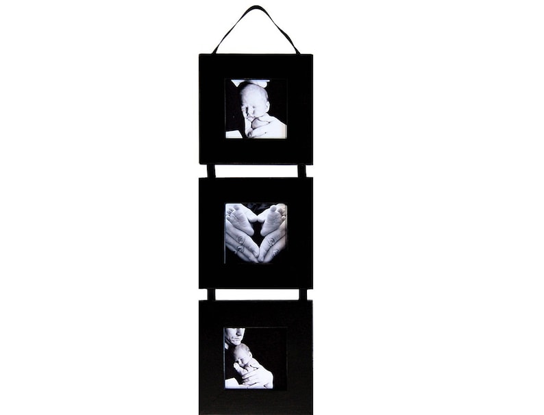 Three Square Opening Collage Picture Frame Set Frames On Ribbon 5x5